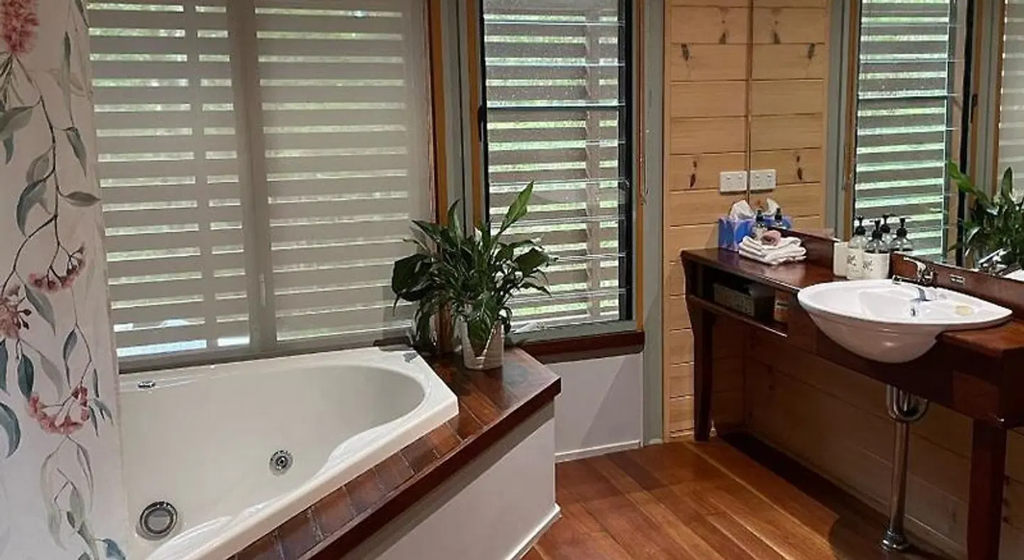 Bombah Point Eco Cottages Badezimmer