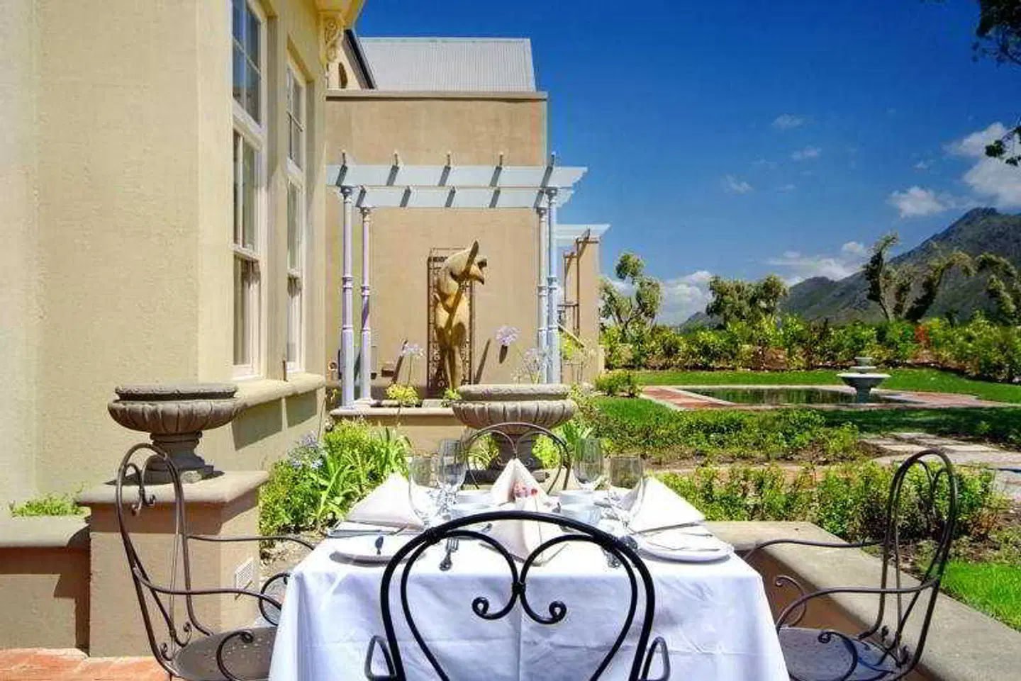 L'ermitage - Franschhoek Chateau & Villas Terrasse