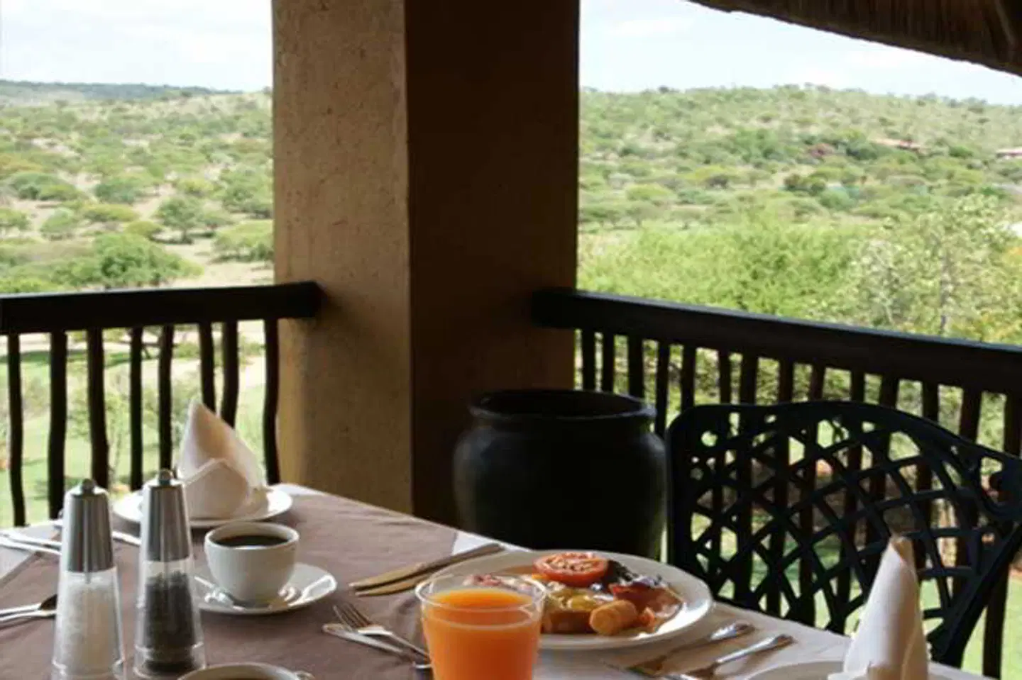 Hannah Game Lodge Terrasse