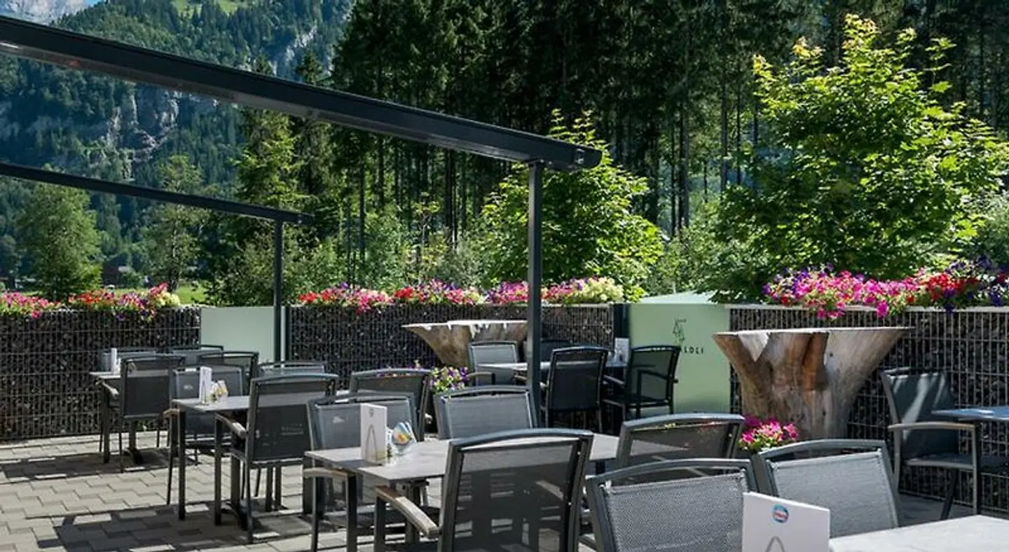 Alpenresort Eienwäldli Engelberg Terrasse
