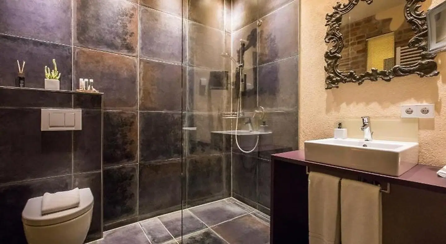 Farmerhaus-Lodge Badezimmer