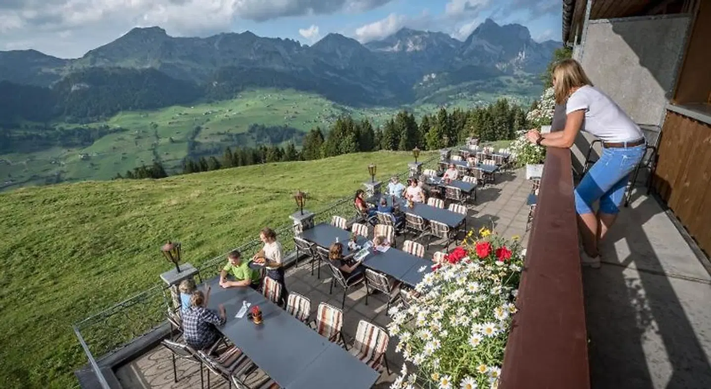 Berghotel Sellamatt Terrasse