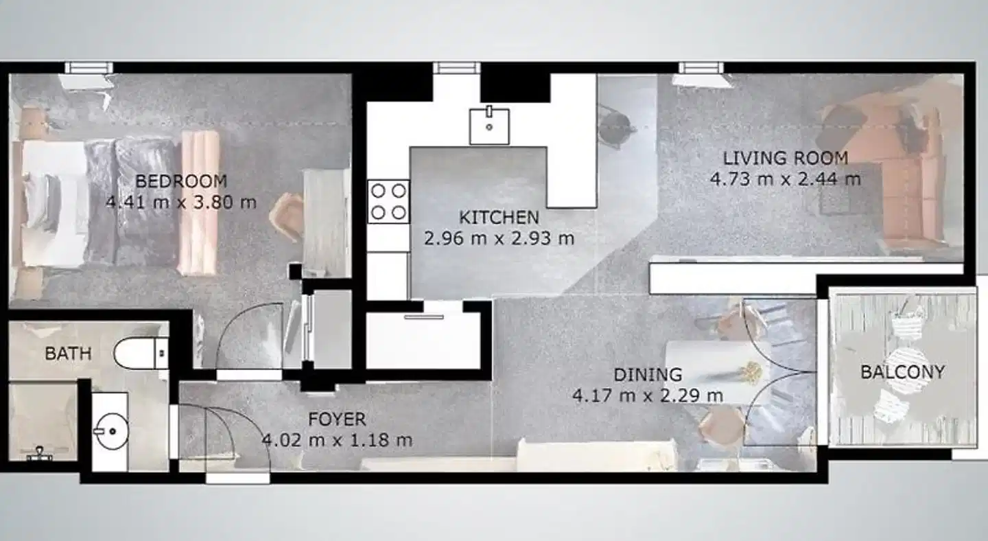 Quartier 96 Boardinghouse Modellaufnahme