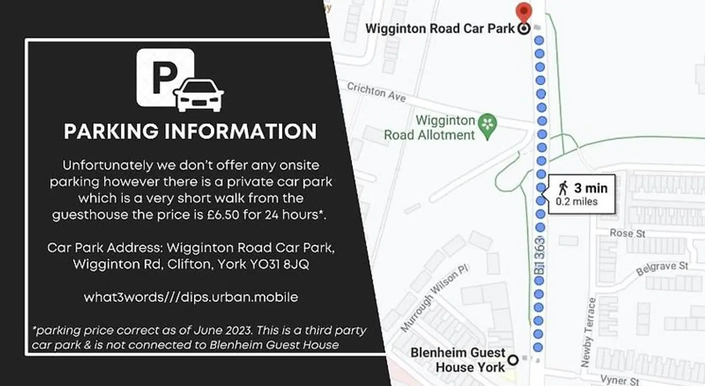 Blenheim Guest House Landkarte