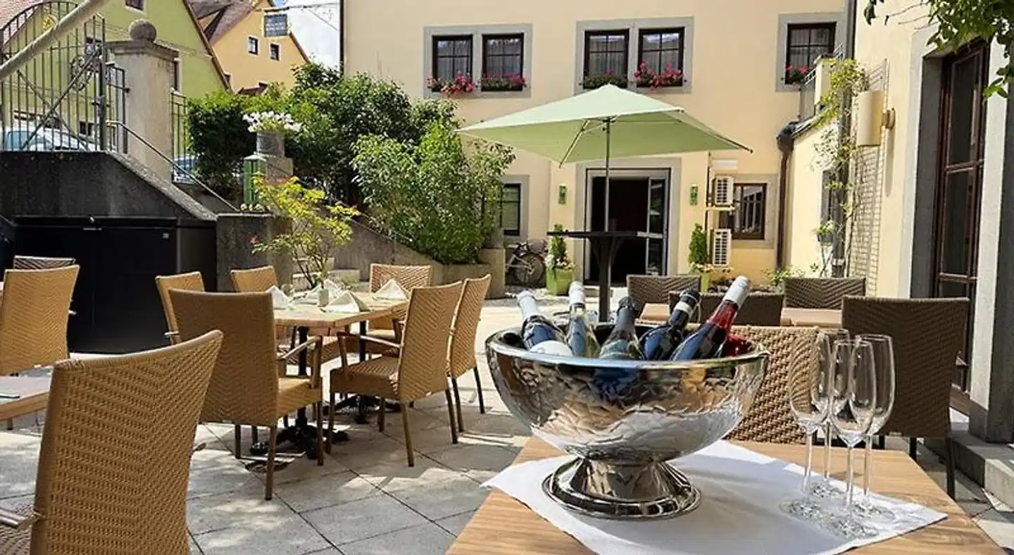 Prinzhotel Rothenburg Terrasse