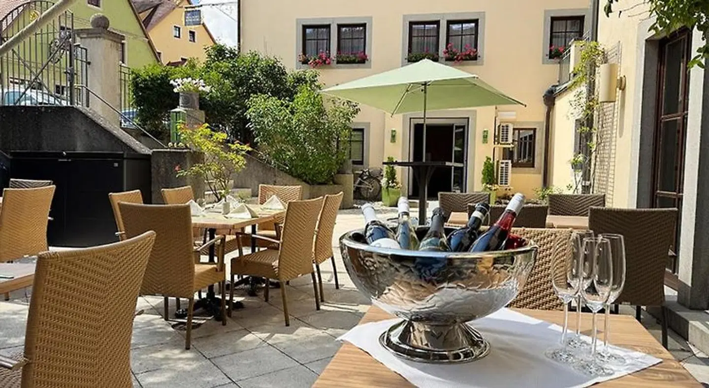 Prinzhotel Rothenburg Terrasse