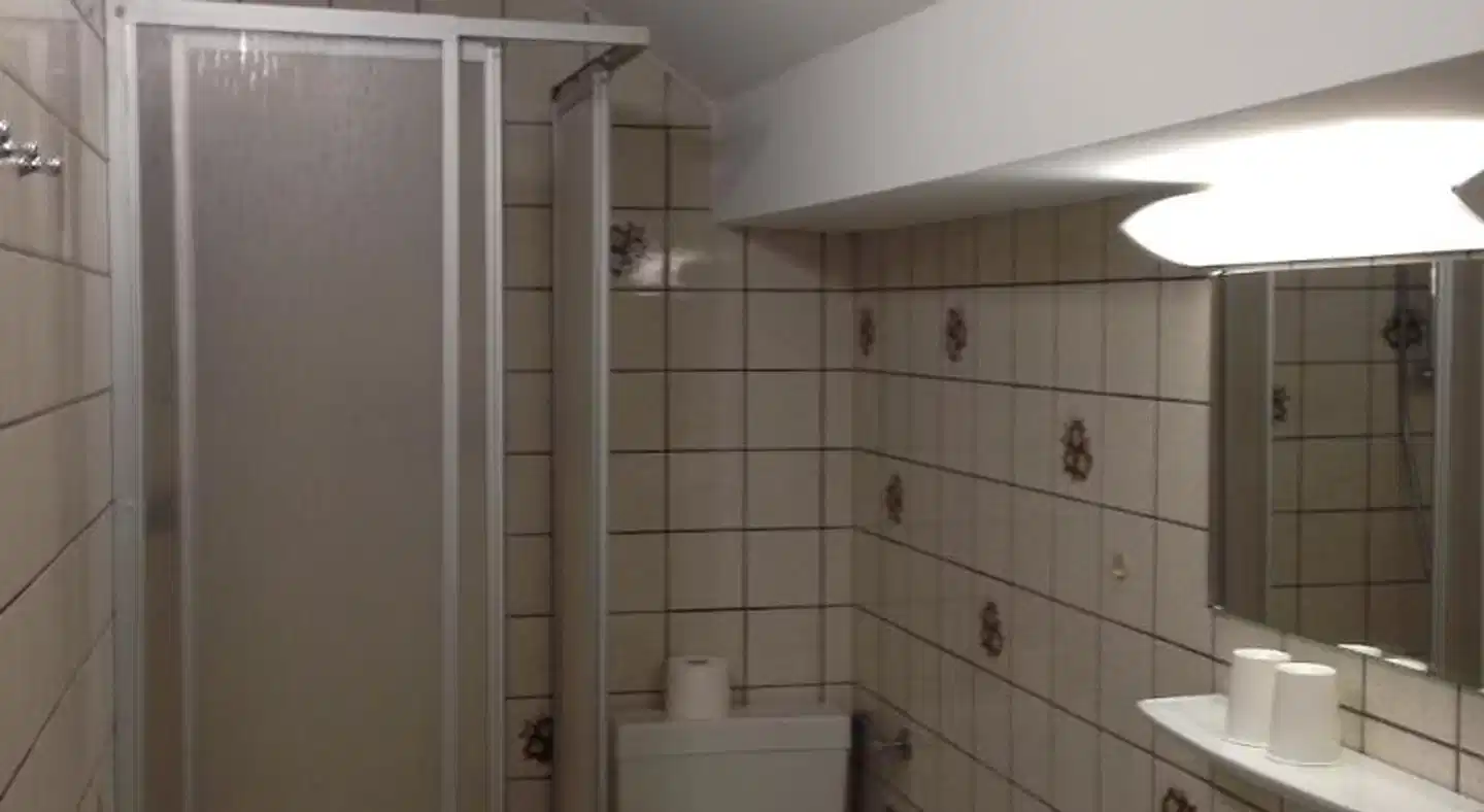 Hotel und Cafe Panorama Badezimmer