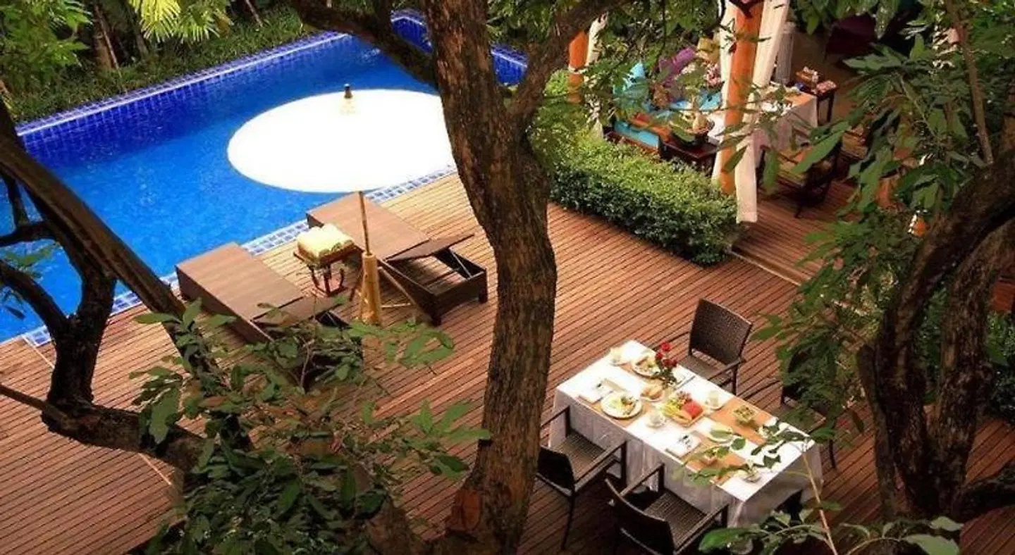 Baan Klang Wiang Boutique Hotel Chiang Mai Terrasse