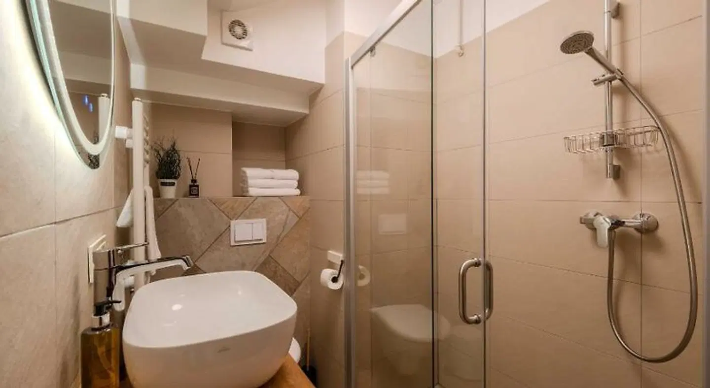 King Mindaugas Apartments Badezimmer