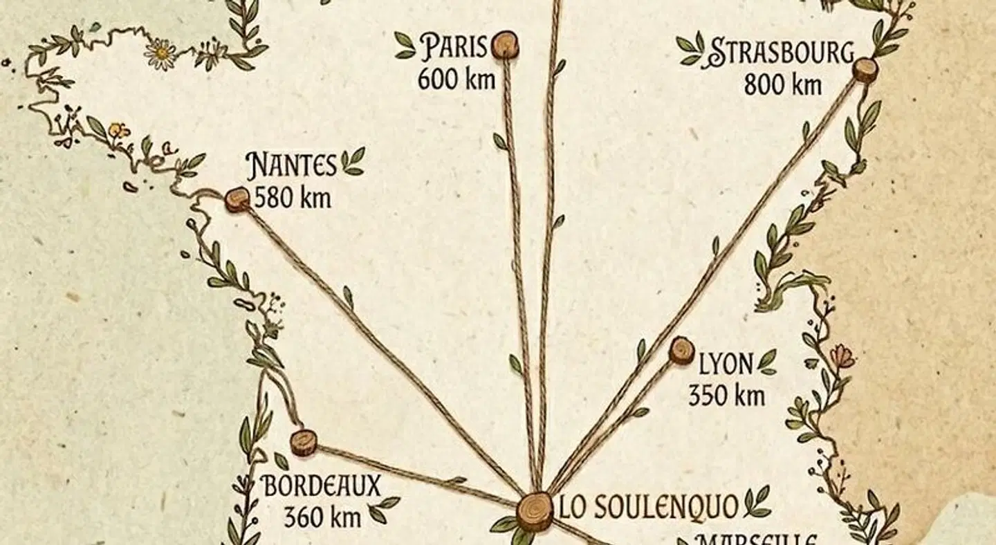 Chambres d'hôtes Lo Soulenquo Landkarte