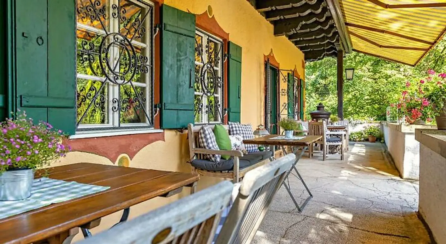 Villa Zollhaus Bed & Breakfast Terrasse