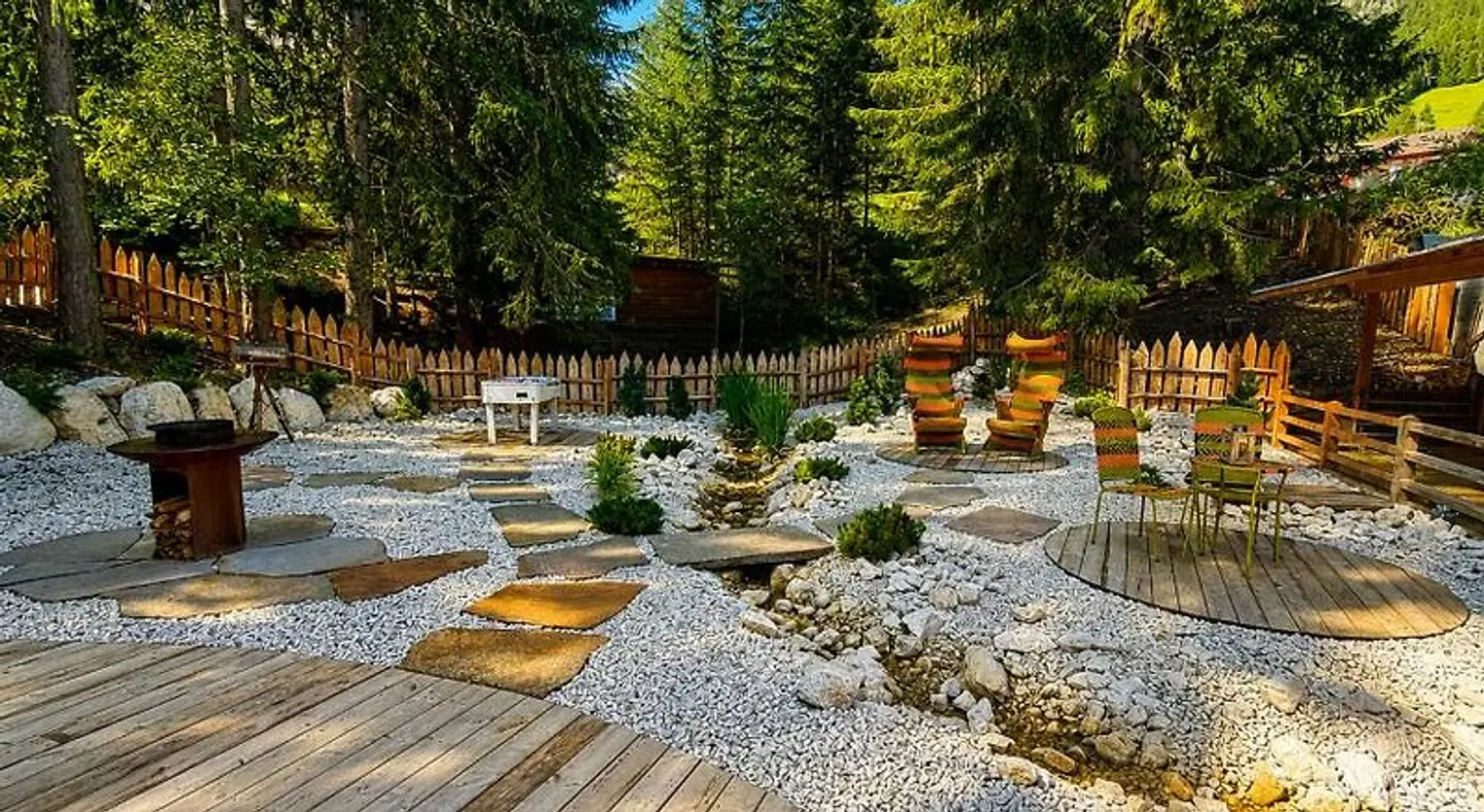 Chalet Mi Amur Terrasse