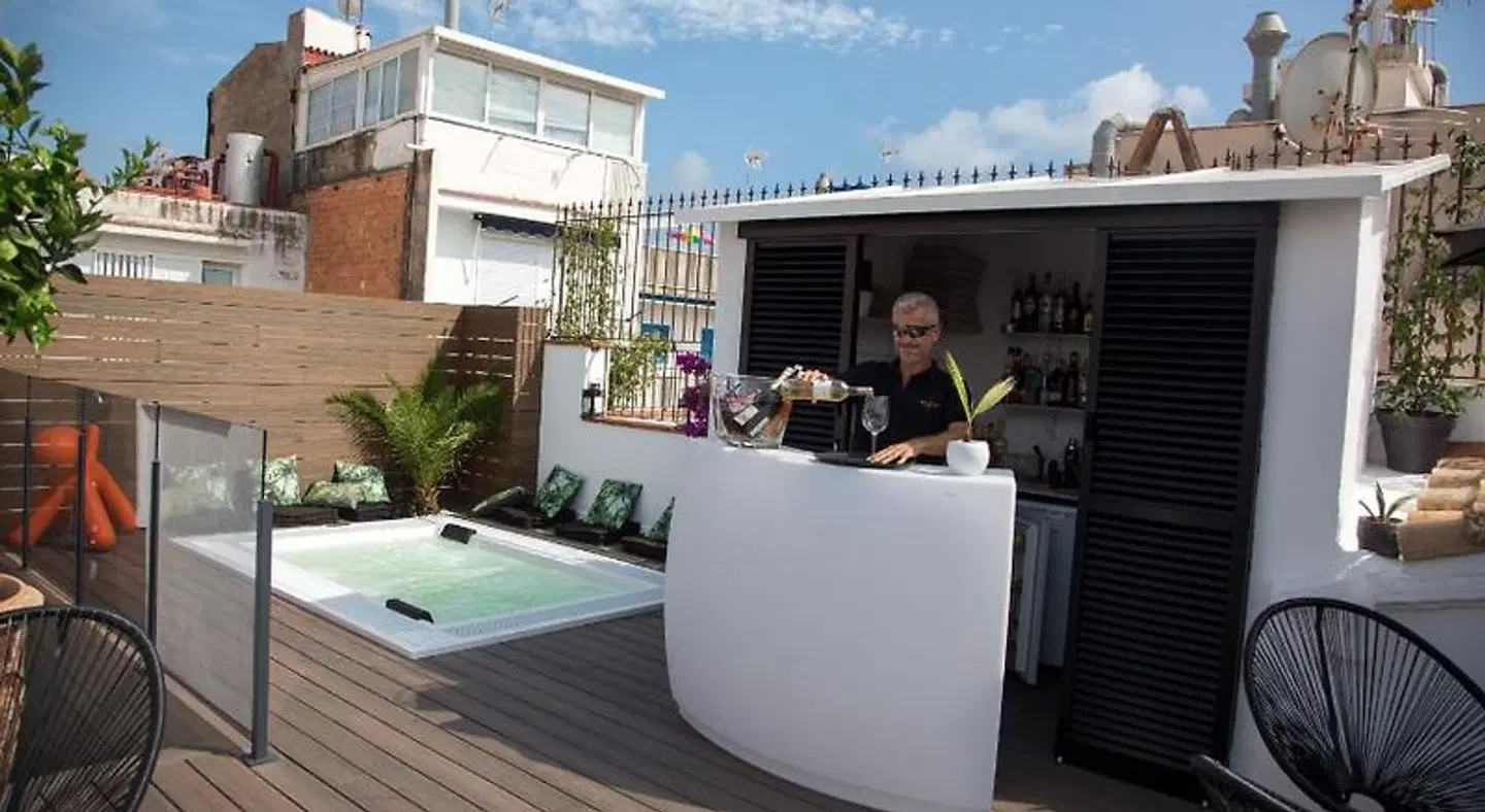 Elite Hotel - Gay Men Only Terrasse