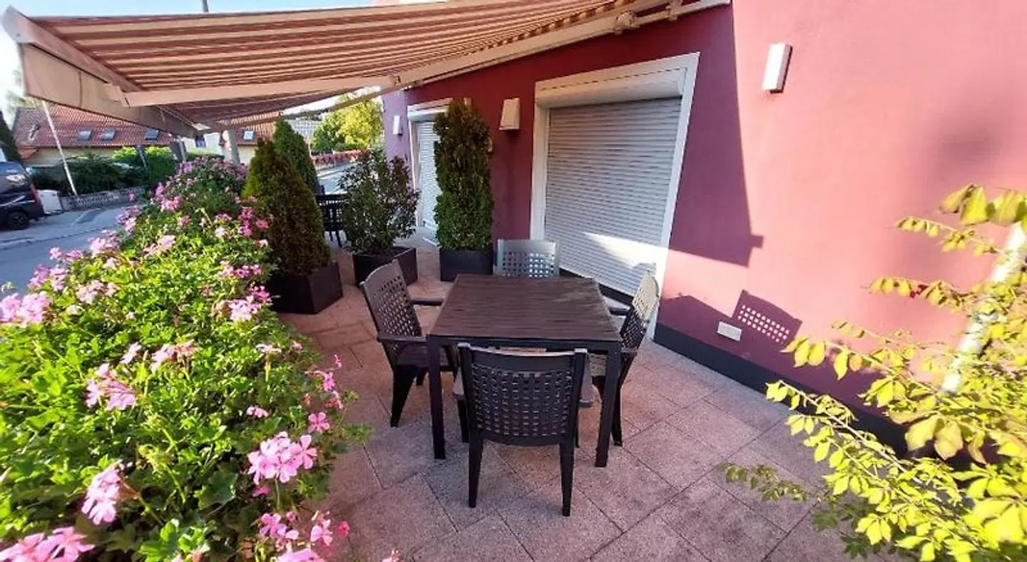 Pension am Kirchberg Terrasse
