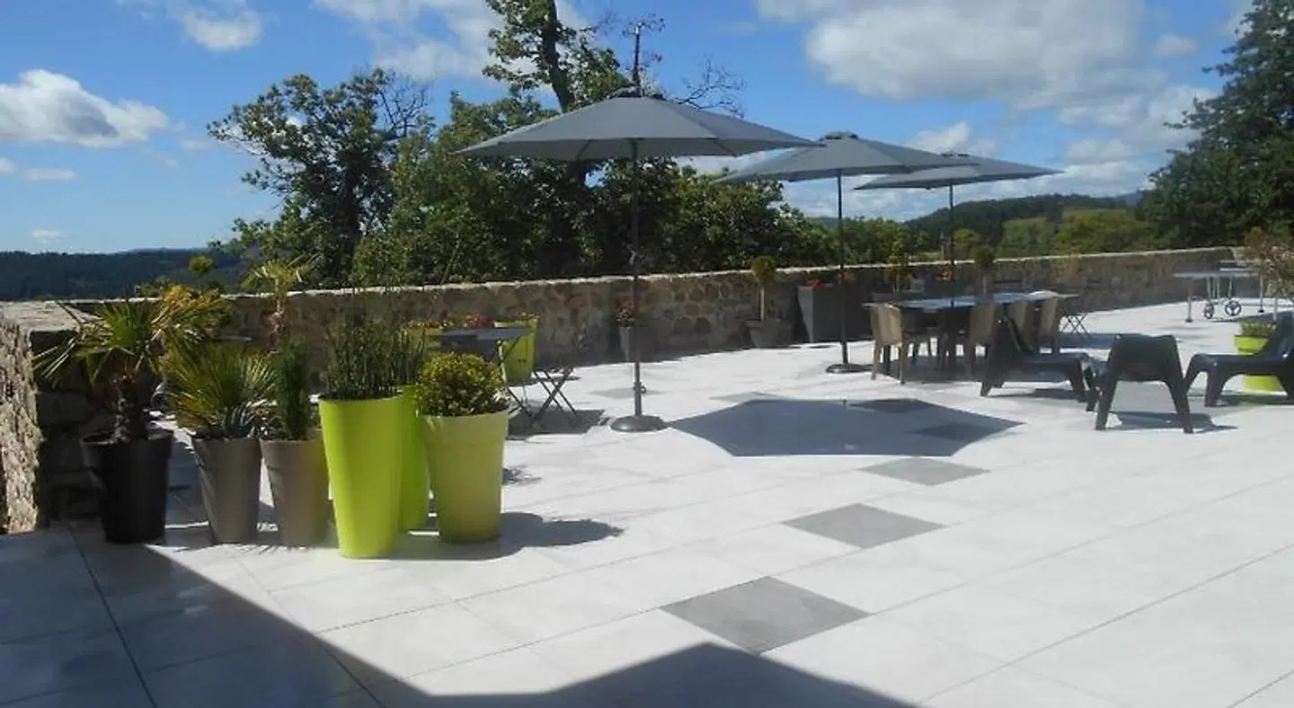 Chambres d'Hotes Les Palmiers Terrasse