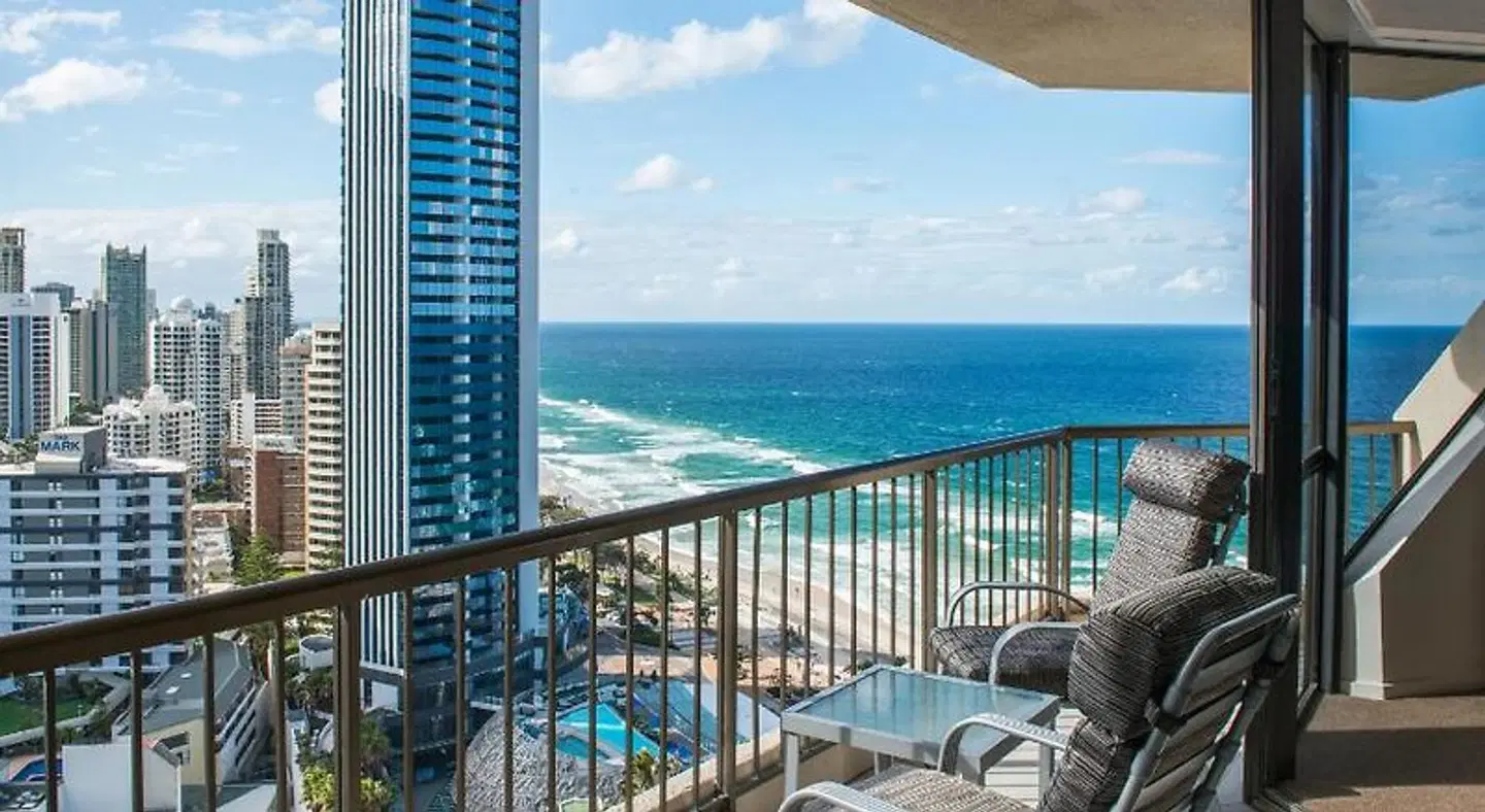 Paradise Centre Apartments Terrasse