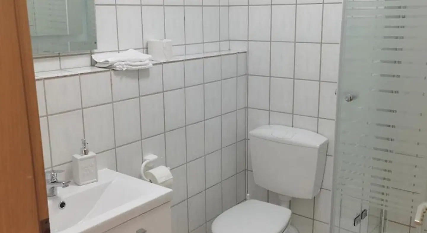 Ferien-Aparthotel-Chrysantihof Badezimmer