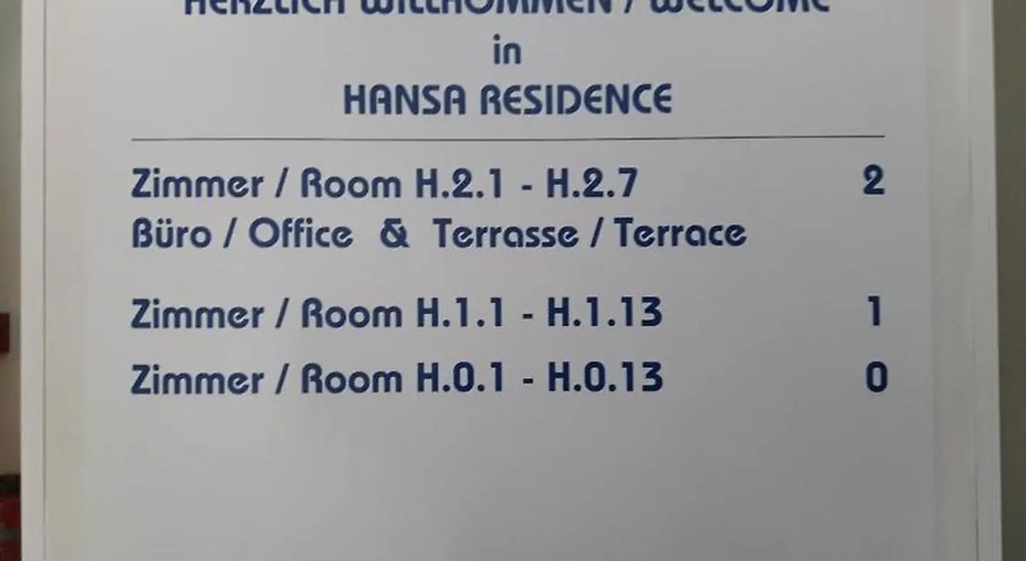 Gästehaus Hansa Residence Landkarte