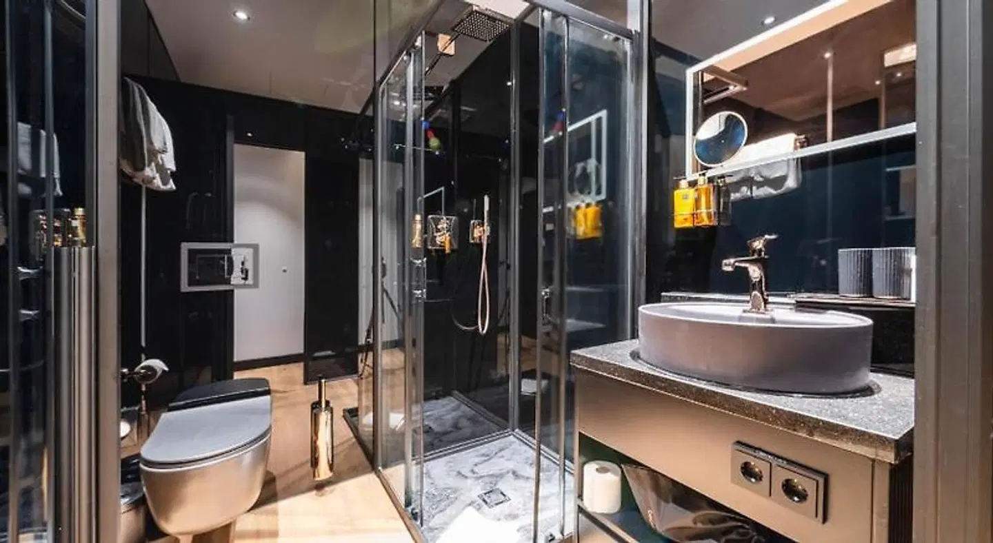 Hotel am Beatles-Platz Badezimmer