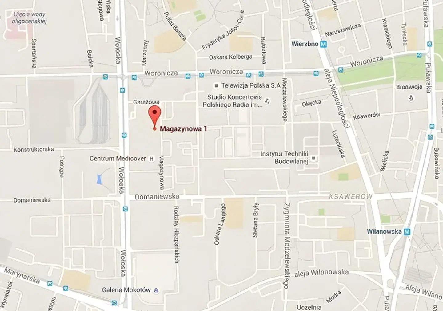 Platinum Residence Mokotów Landkarte