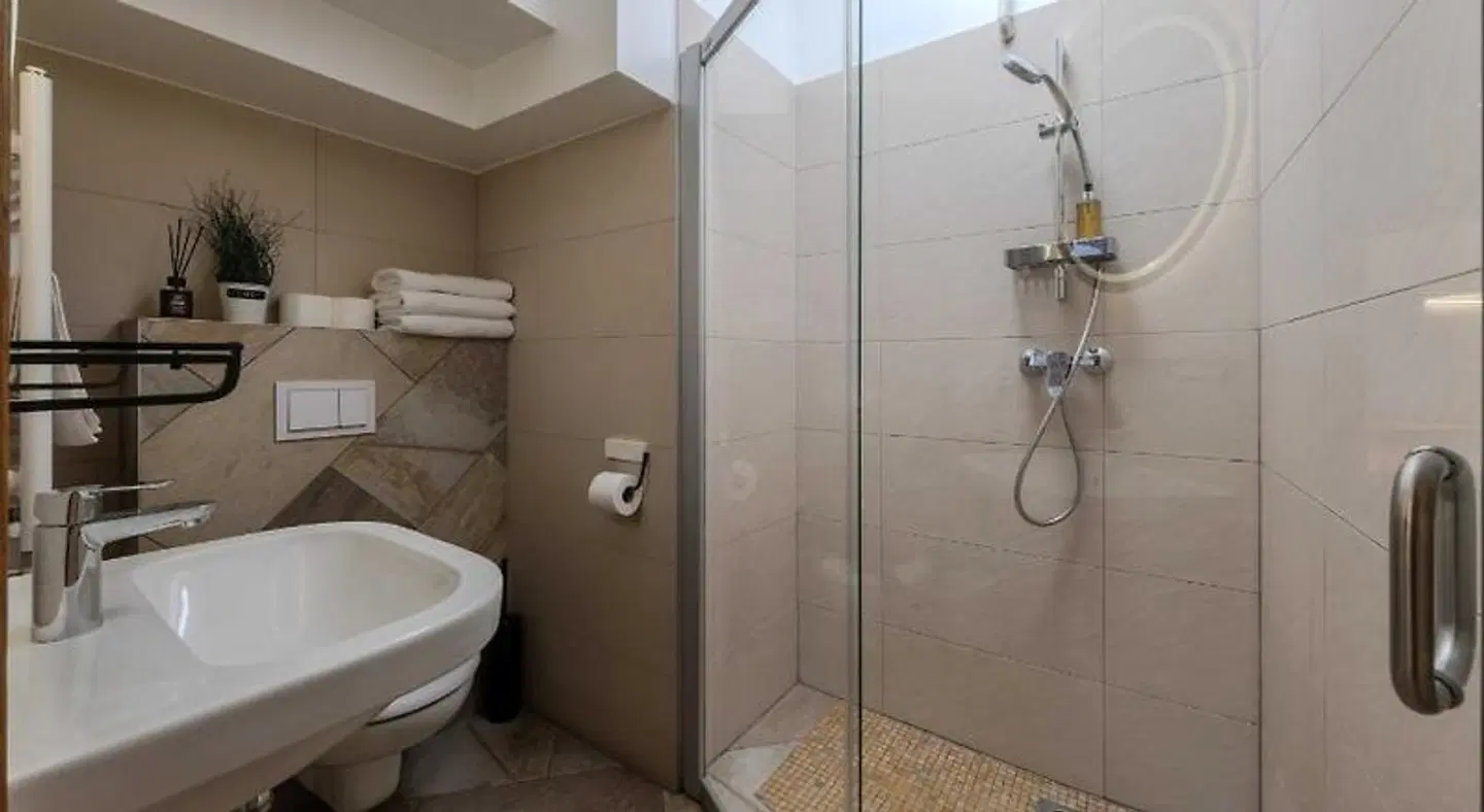 King Mindaugas Apartments Badezimmer