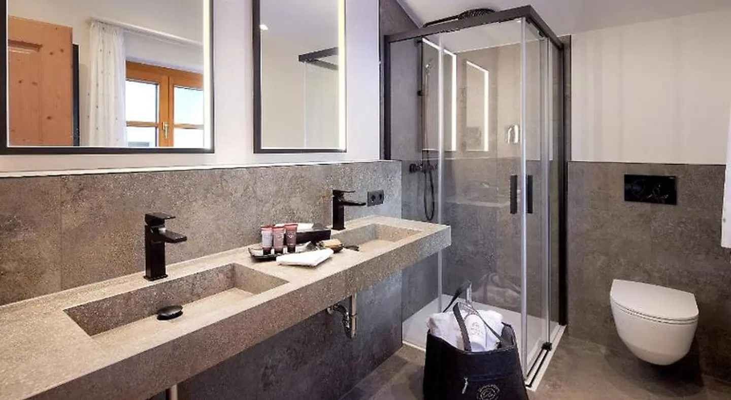Gletscherblick Badezimmer