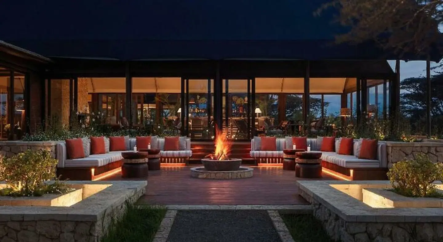 JW Marriott Mount Kenya Rhino Reserve Safari Camp Terrasse