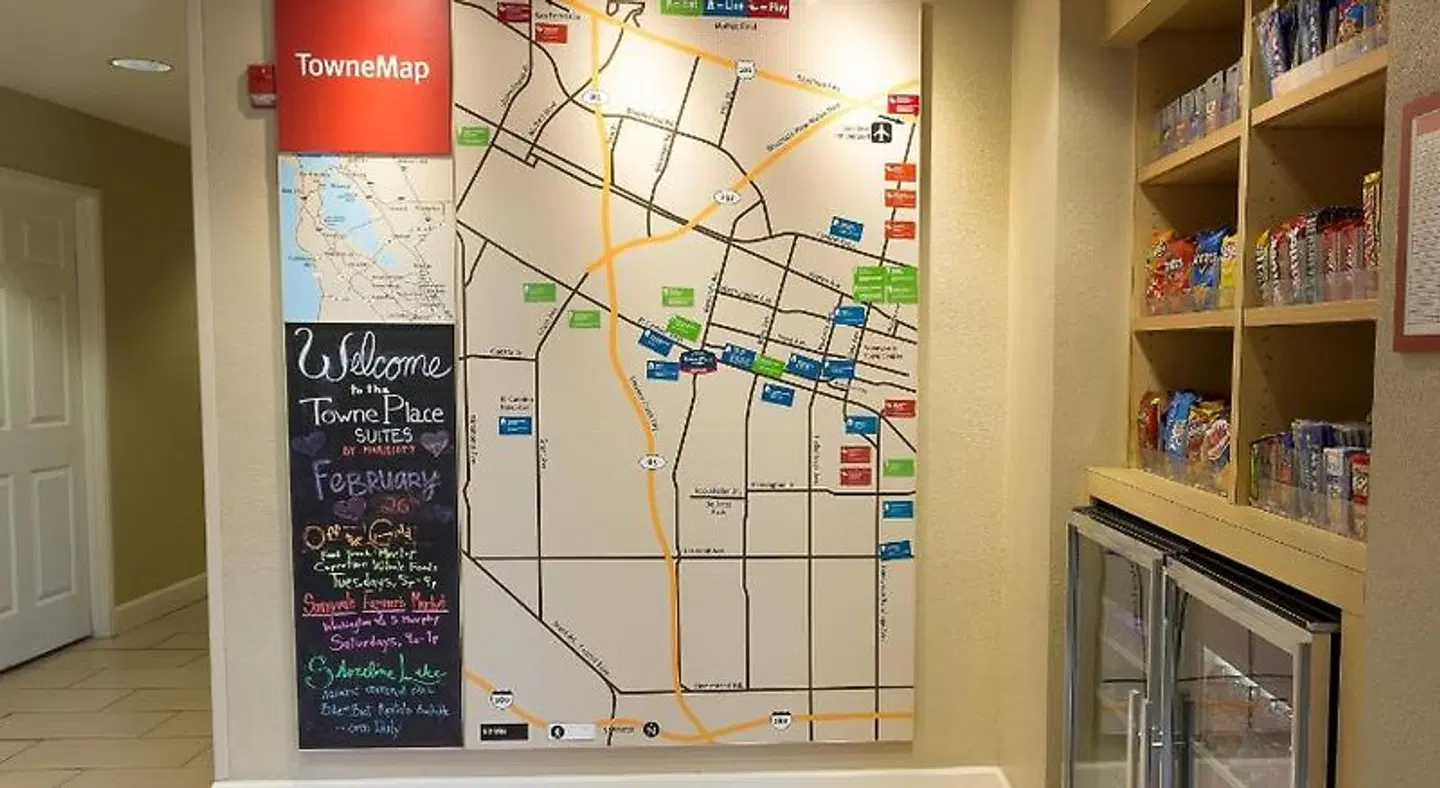 TownePlace Suites by Marriott Sunnyvale Mountain View Landkarte