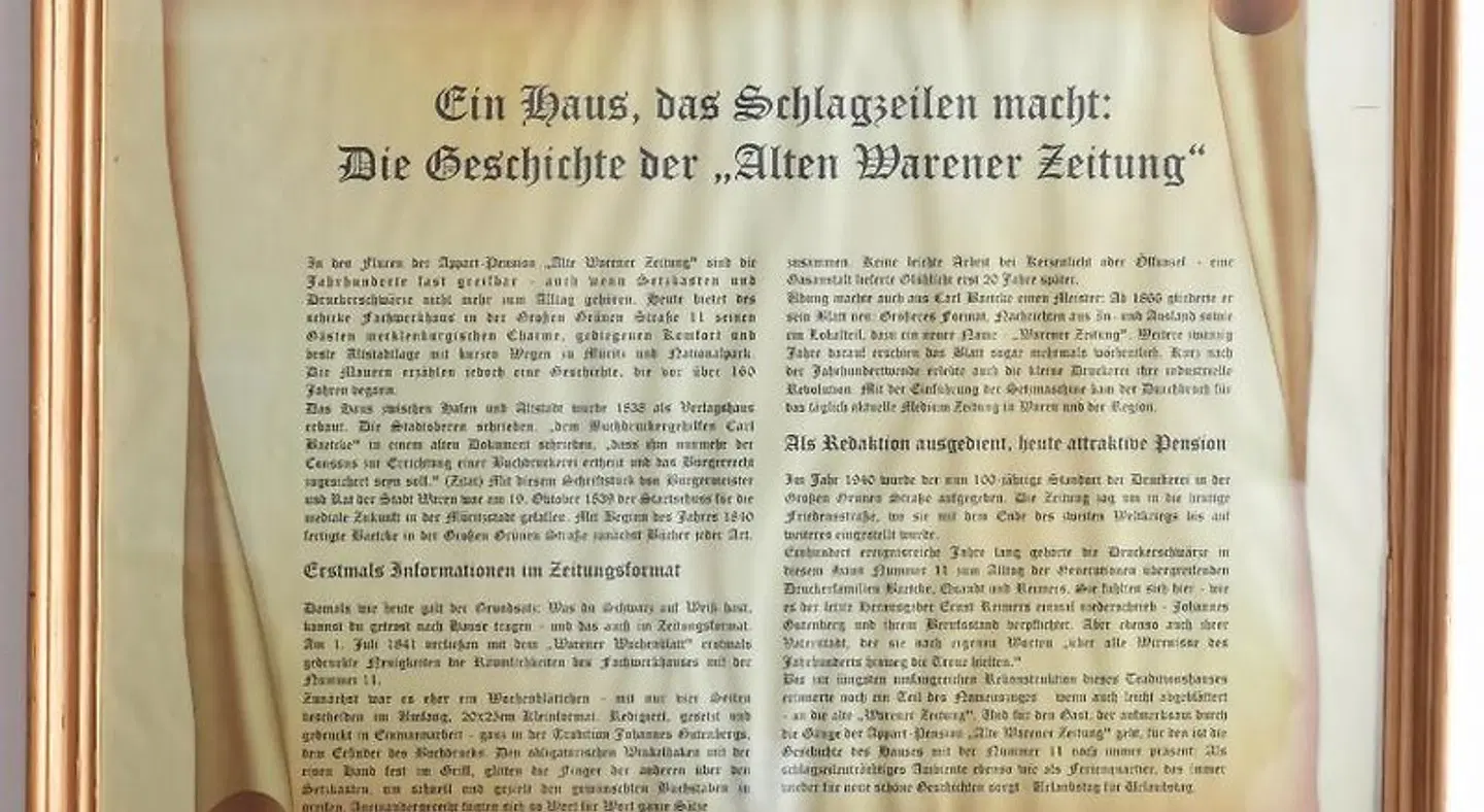 Hotel Waren-Alte Warener Zeitung Landkarte