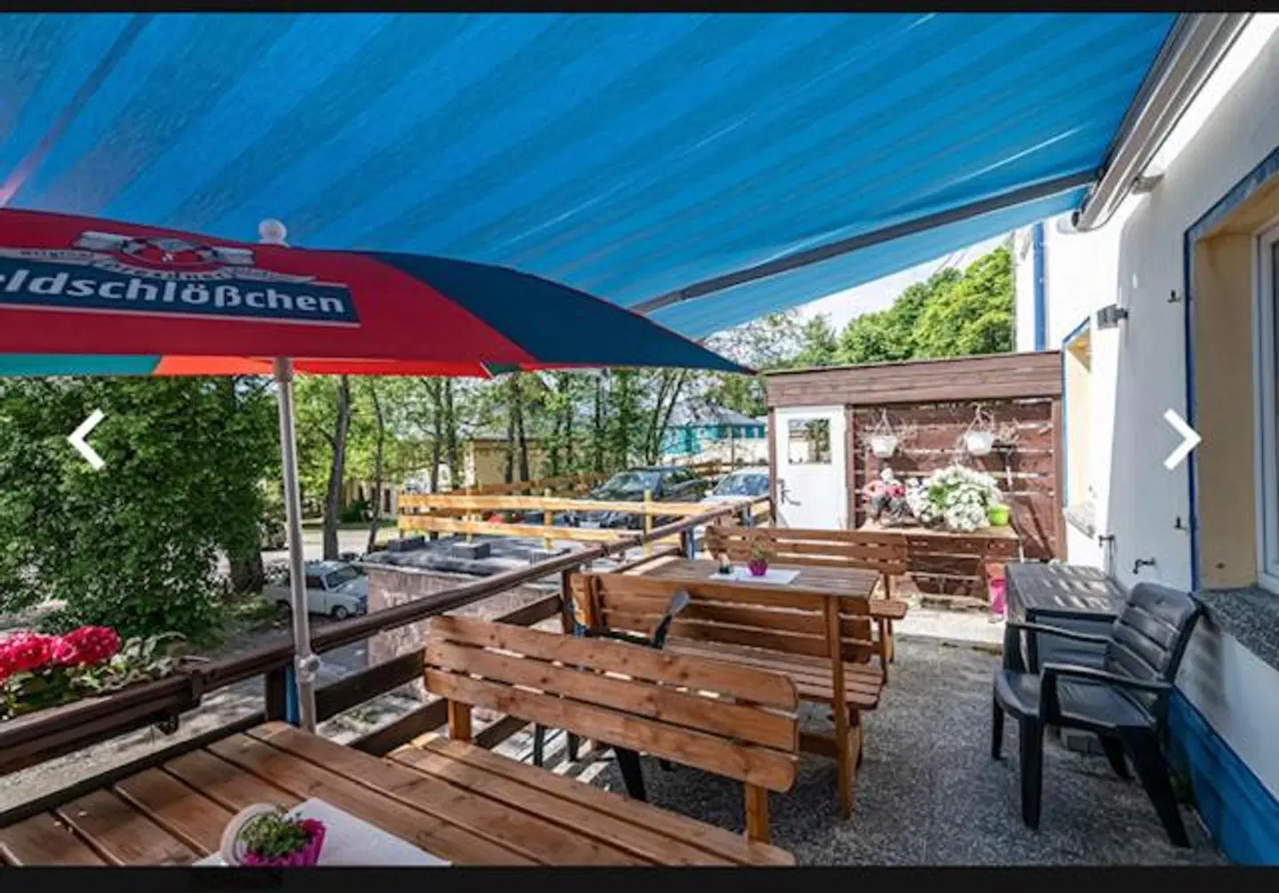 Hostel im Osterzgebirge Terrasse