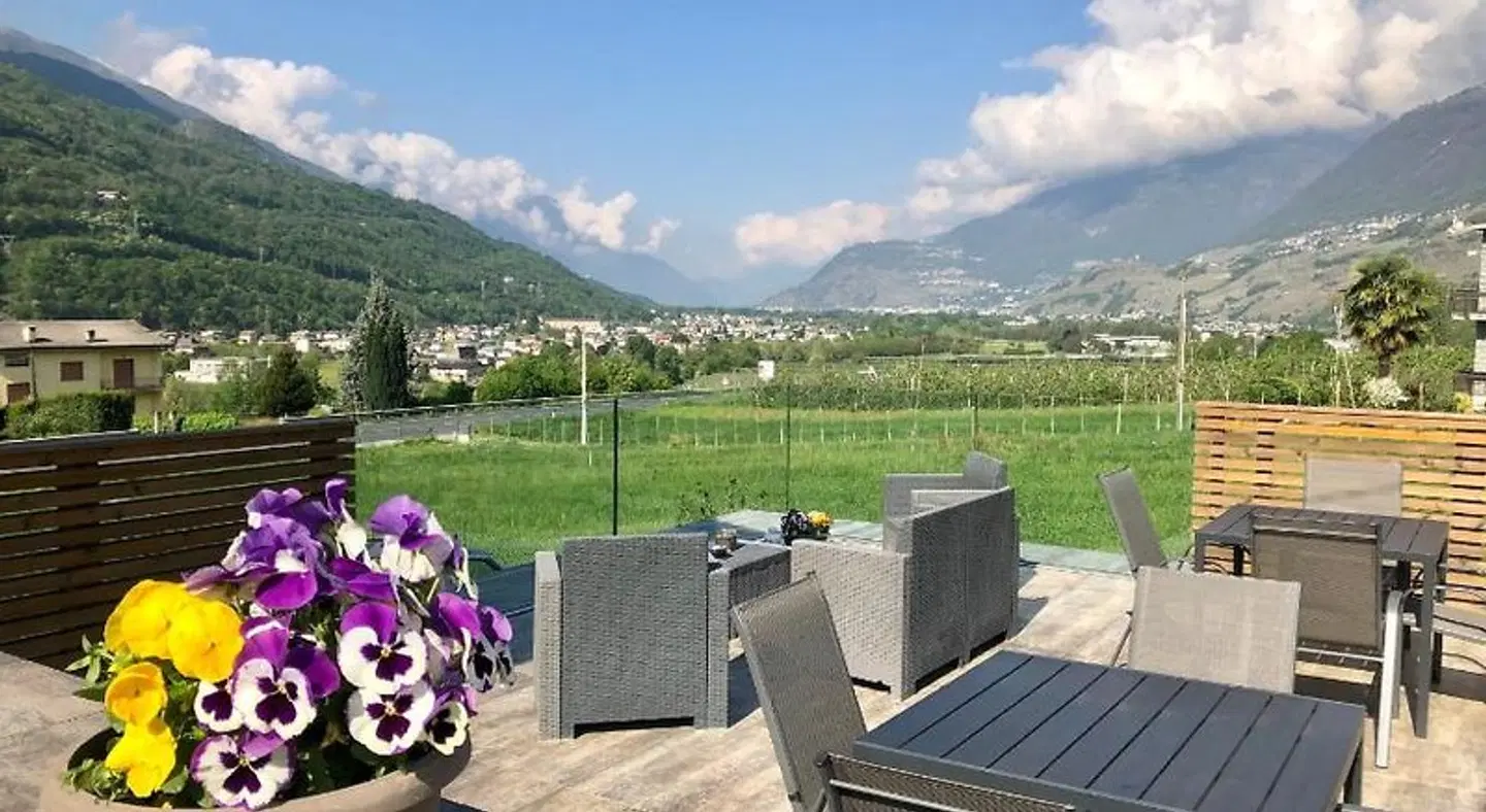 B&B Valtellina Mon Amour Terrasse