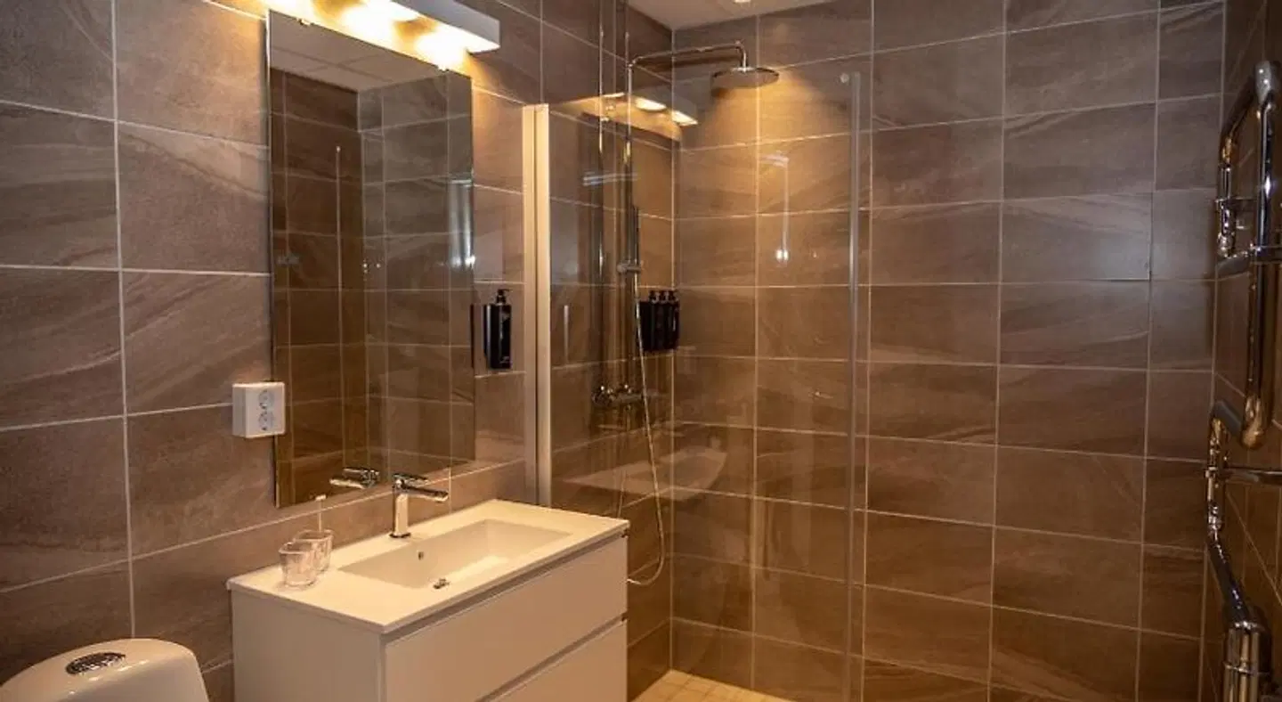 Hotell Klövsjöfjäll Badezimmer