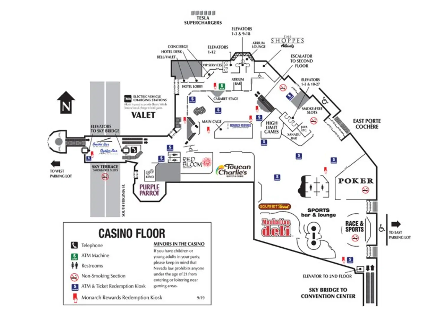 Atlantis Casino Resort Spa Landkarte
