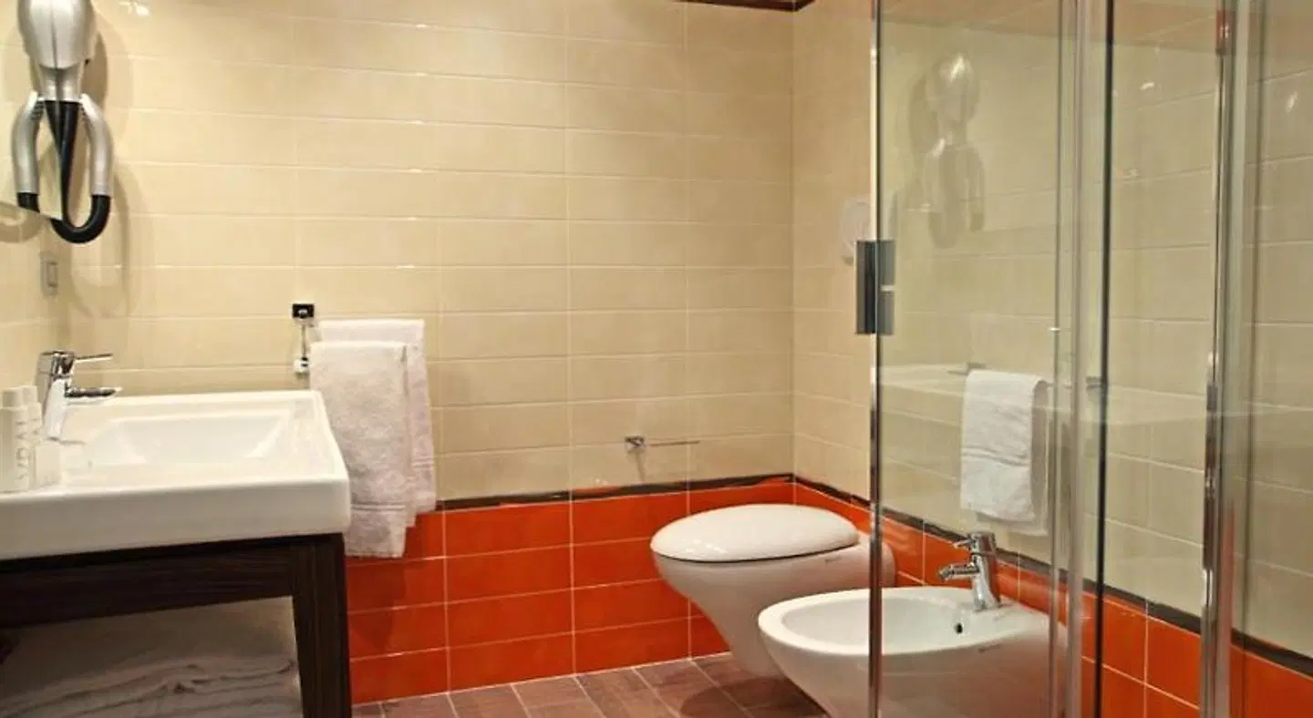 Grand Hotel Forlì Badezimmer