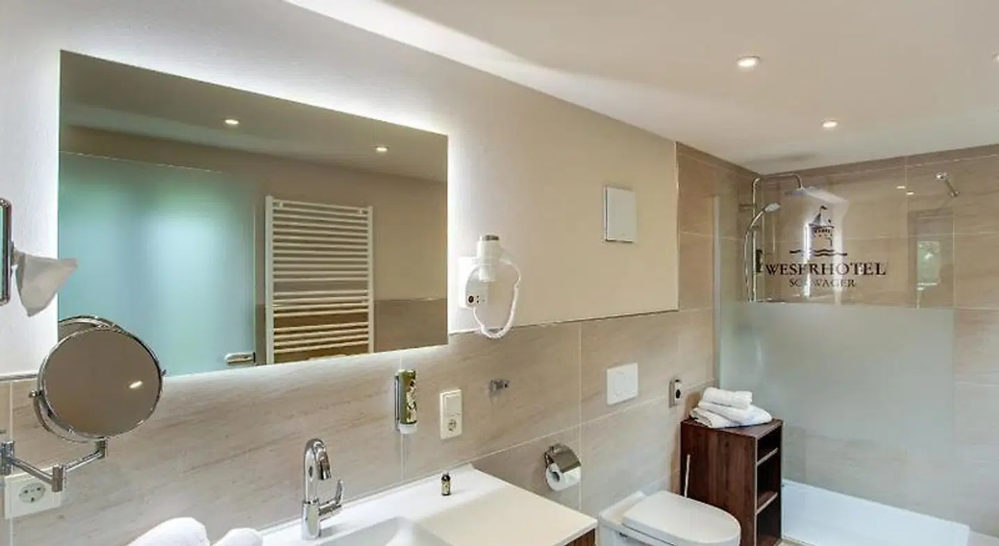 Weserhotel Schwager Badezimmer