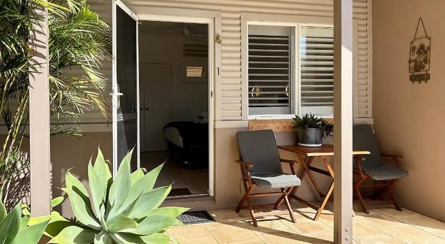 Gecko Lodge Kalbarri Terrasse