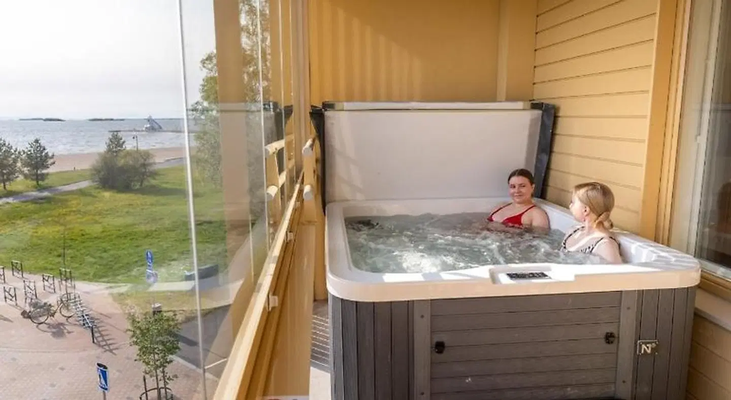 Nallikari Holiday Village Aalto Apartments Badezimmer