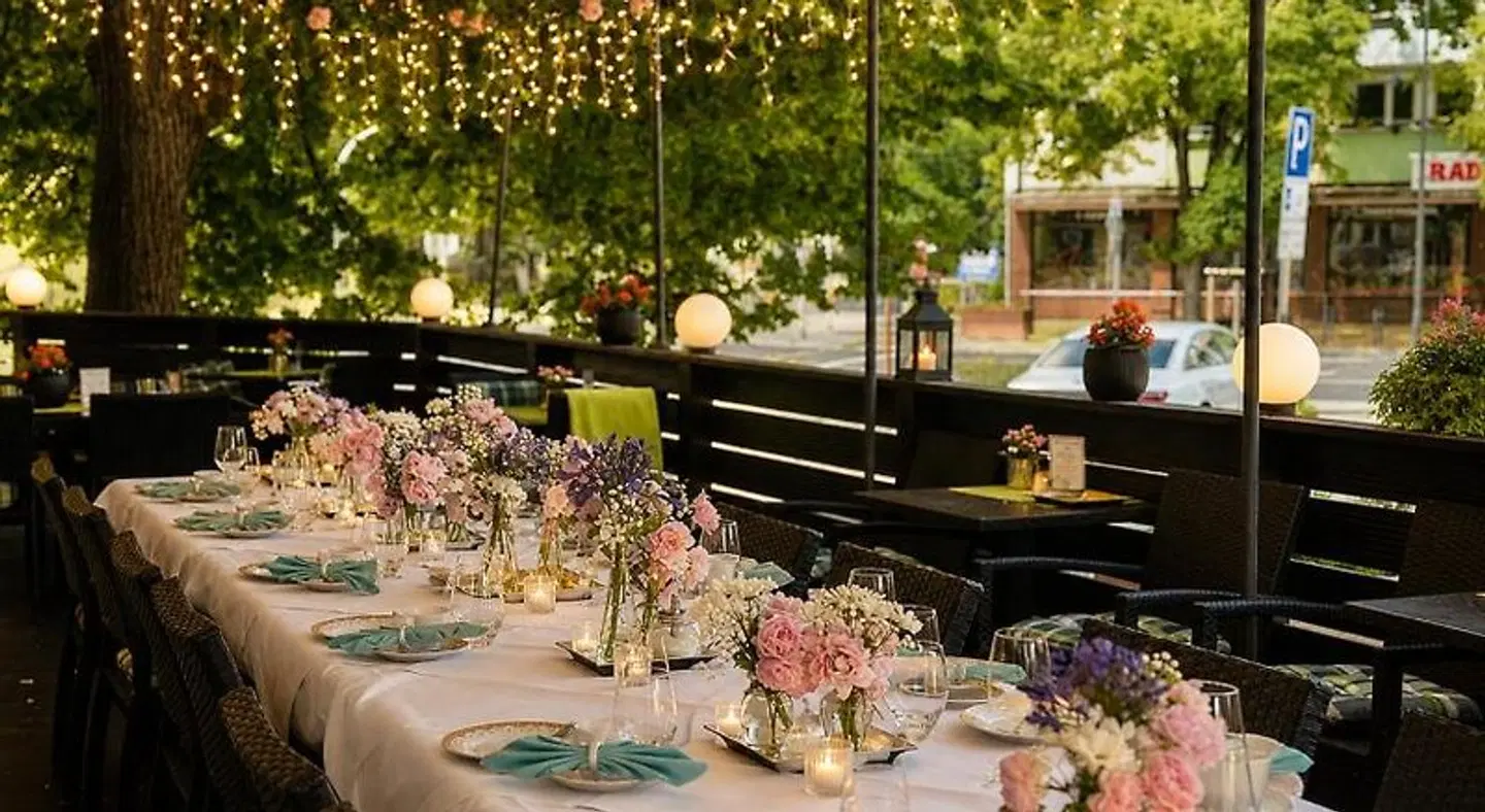 Pension 'Zu den Linden' Terrasse