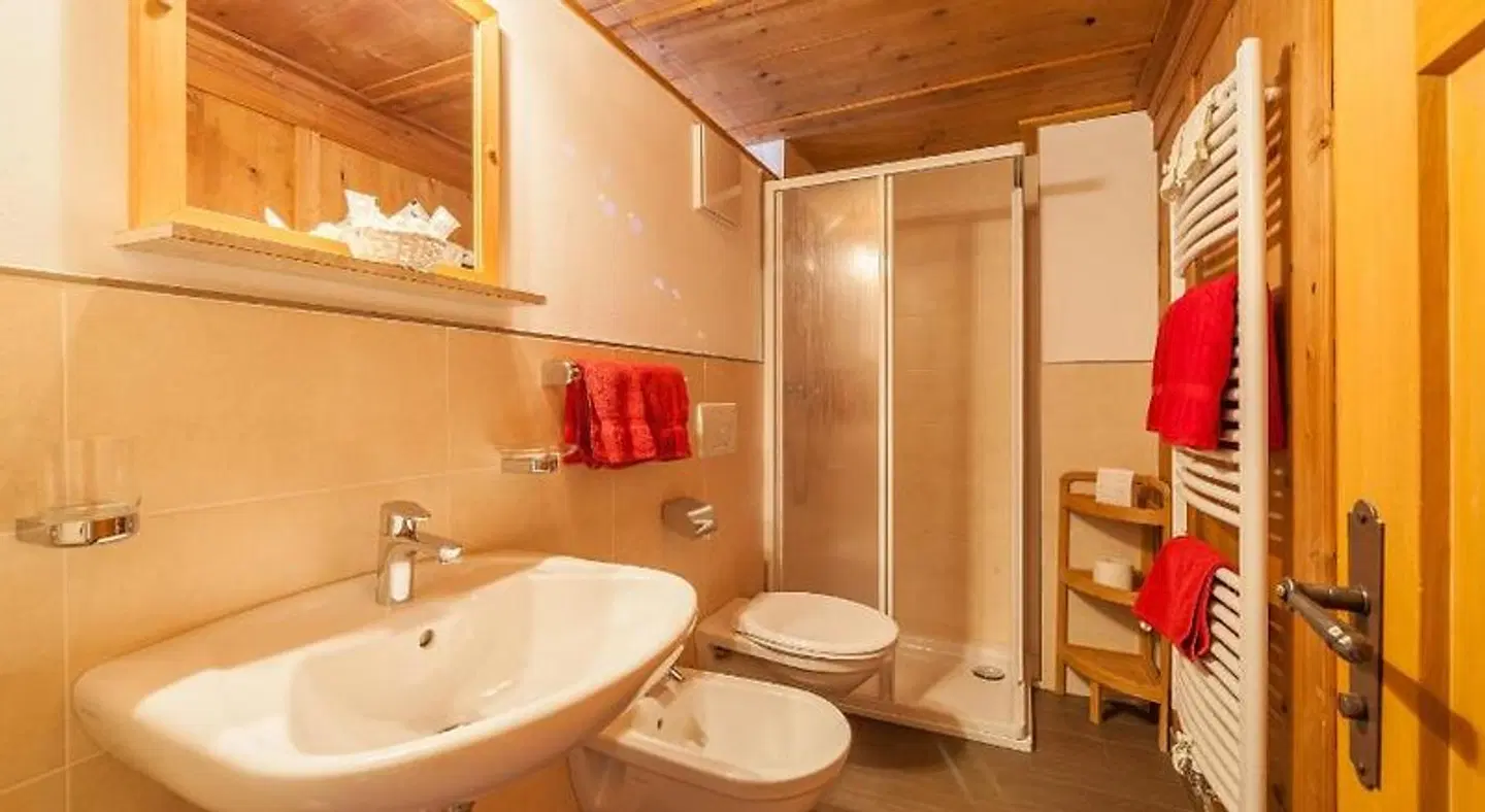 Berggasthaus Agritur Moserhof Badezimmer