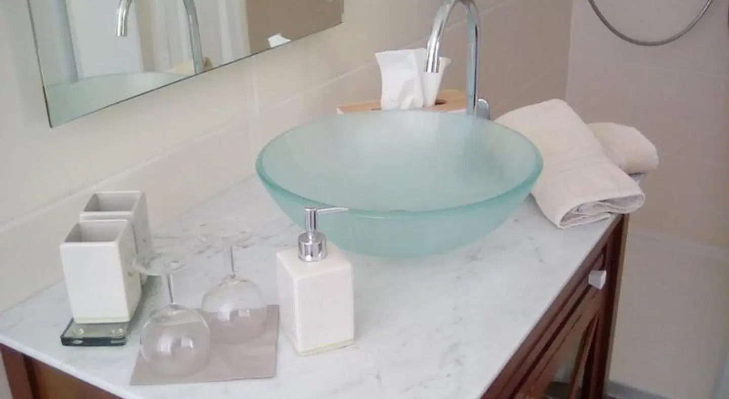 Wohnen im Burghotel Badezimmer