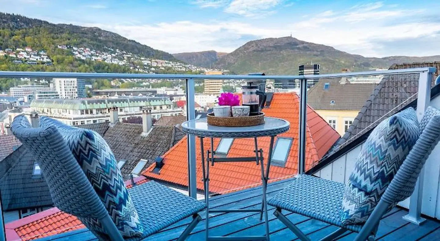 2 Døtre Apartments Terrasse