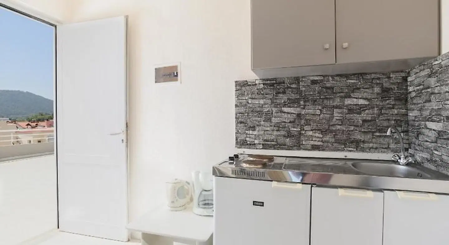 Eugenia Studios & Apartments Badezimmer