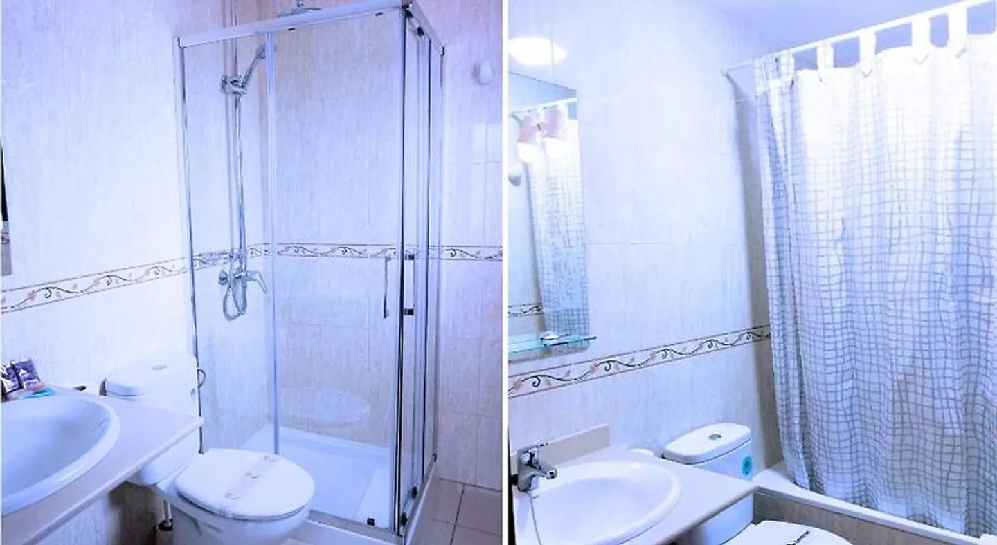 Evita Beach Apartamentos Badezimmer