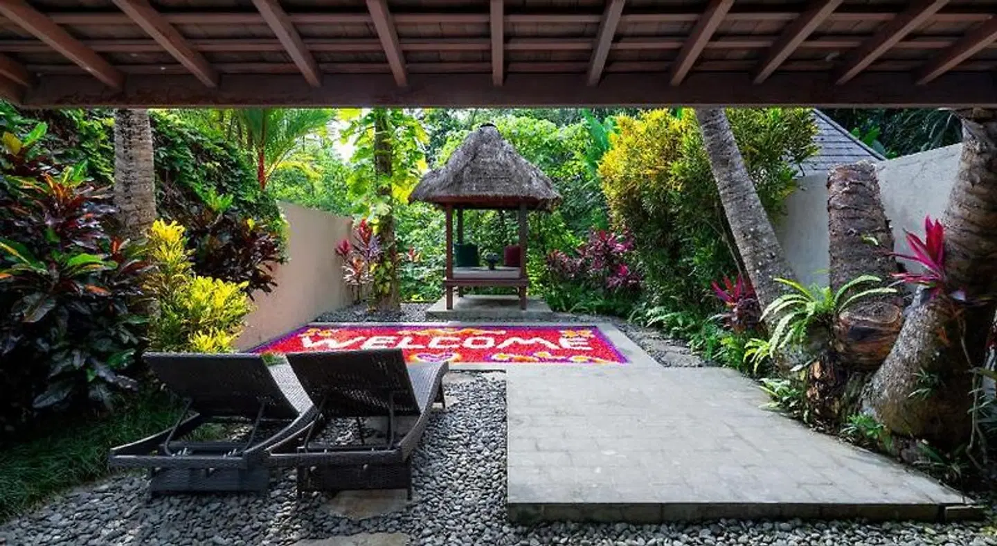 Temuku Villas Ubud Garten