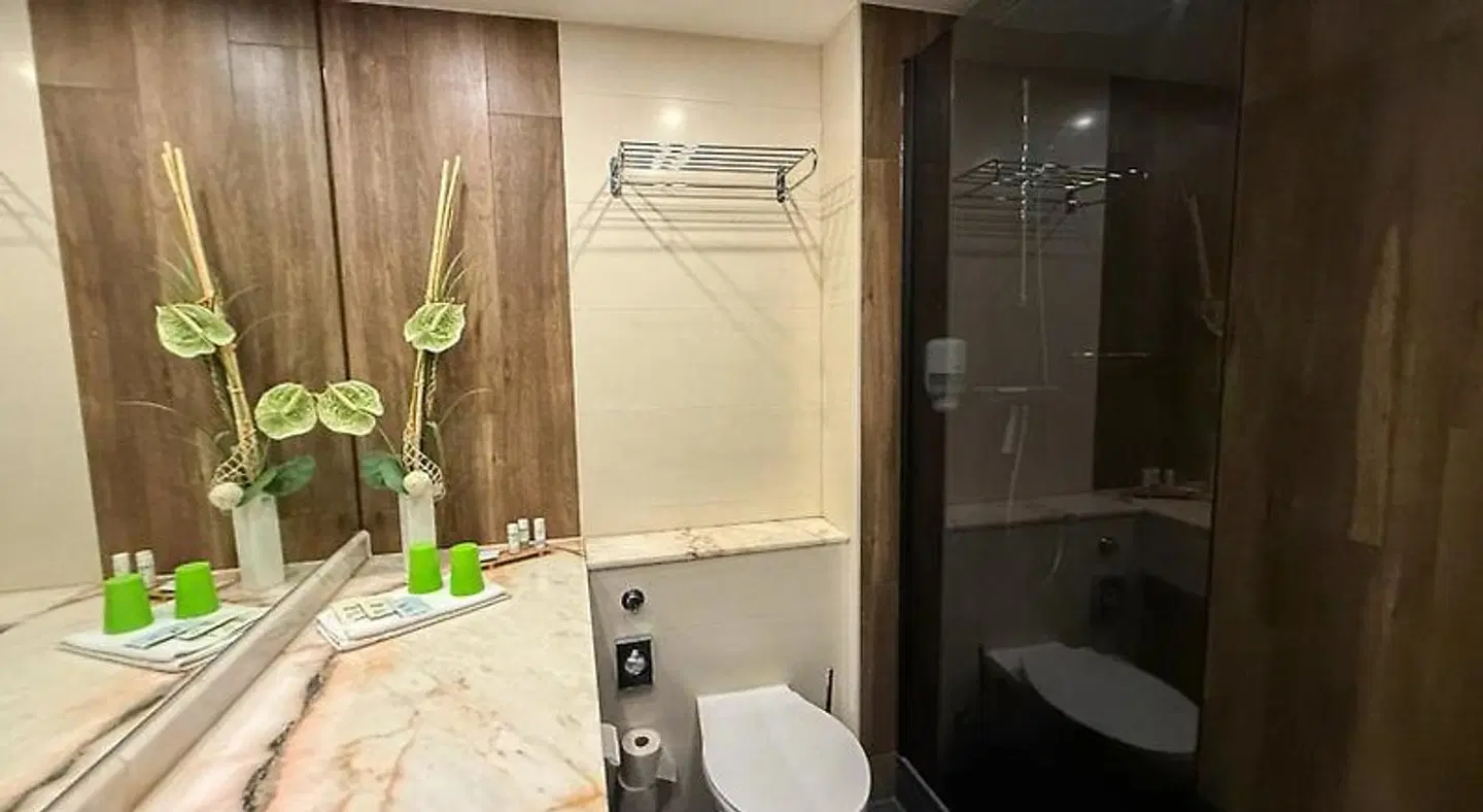 Panorama Berghotel Wettiner Höhe Badezimmer