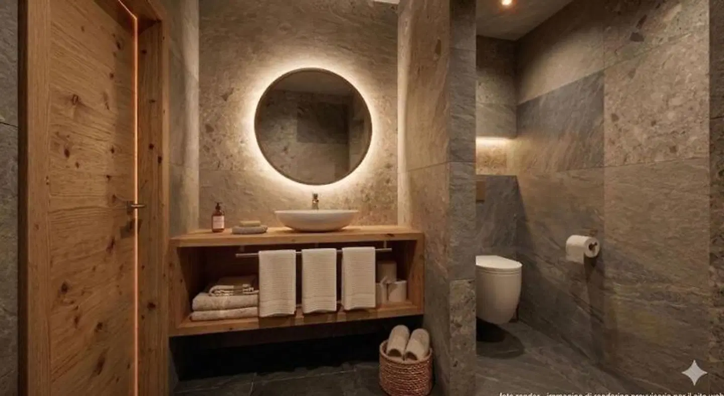 Albergo Dimaro Wellness Hotel Badezimmer