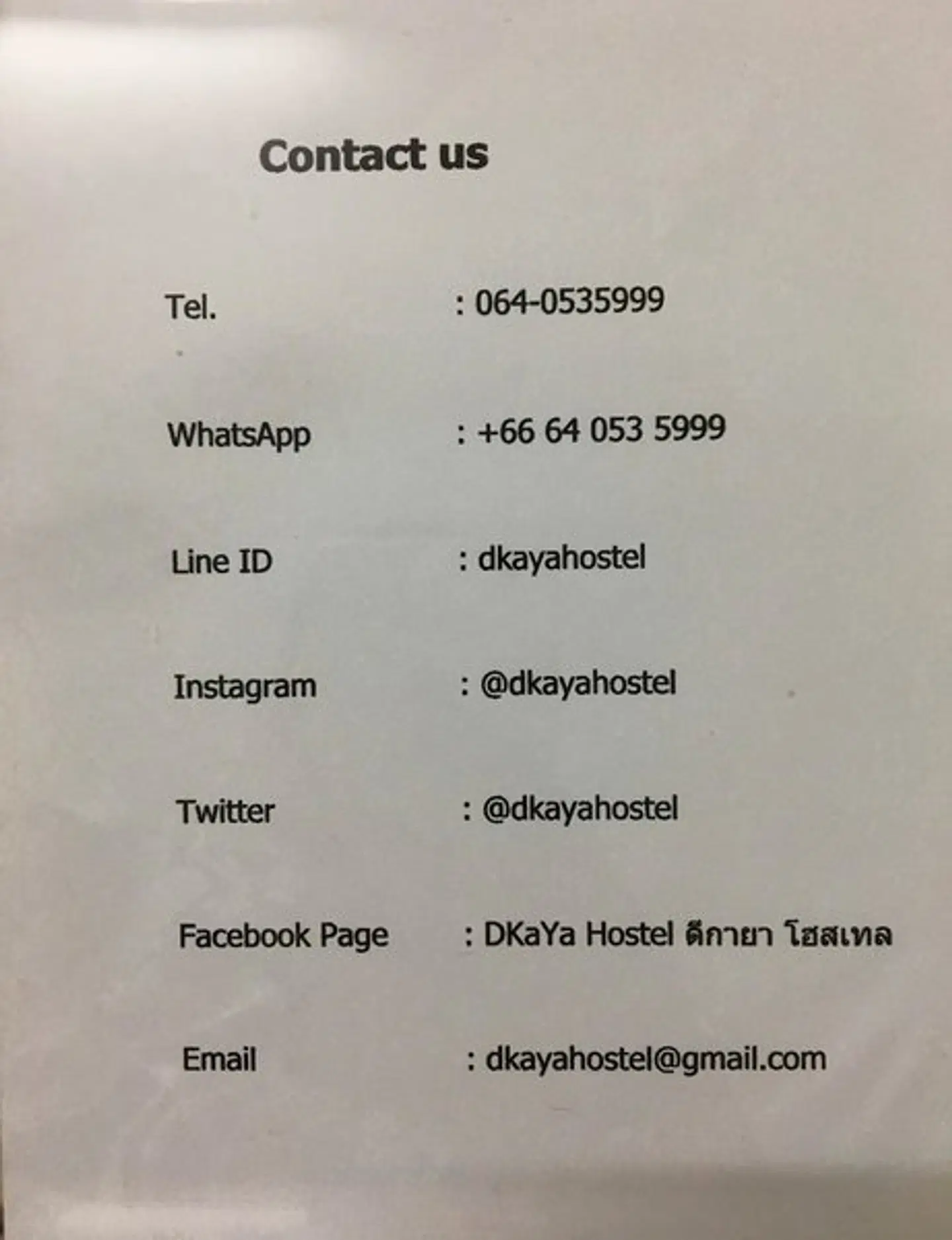 DKaYa Hostel Landkarte