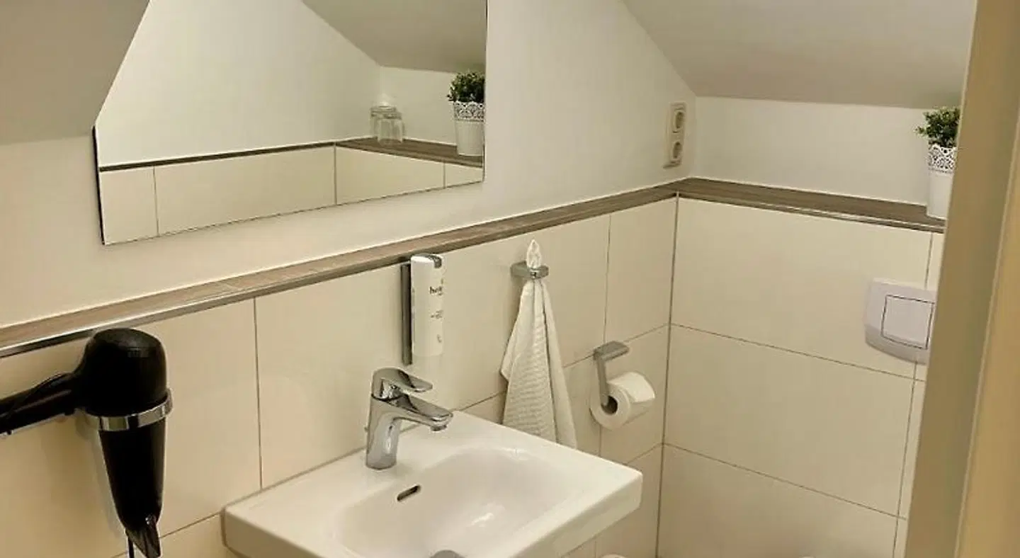 Gasthof Scharfe Kurve Badezimmer