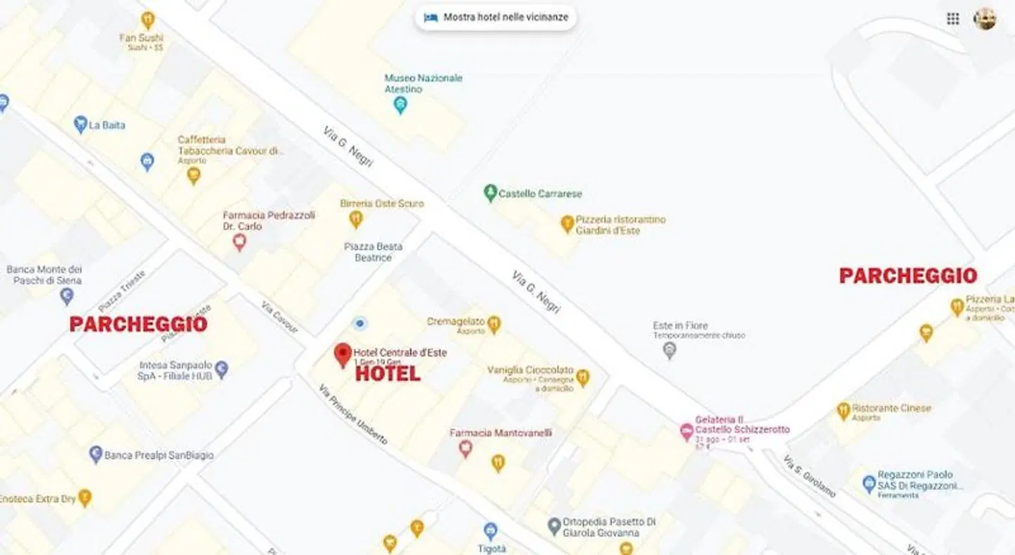 Hotel Centrale Landkarte
