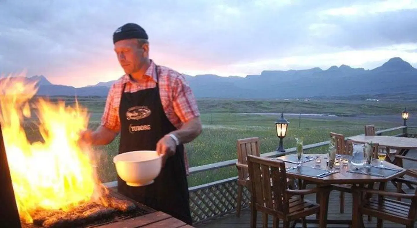 Eyjar Fishing Lodge Terrasse